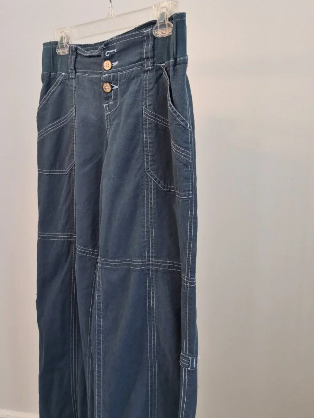 Satori Divine Movement Pants Women XL Hemp Cotton Wide Leg Boho Utility - Picture 4 of 16